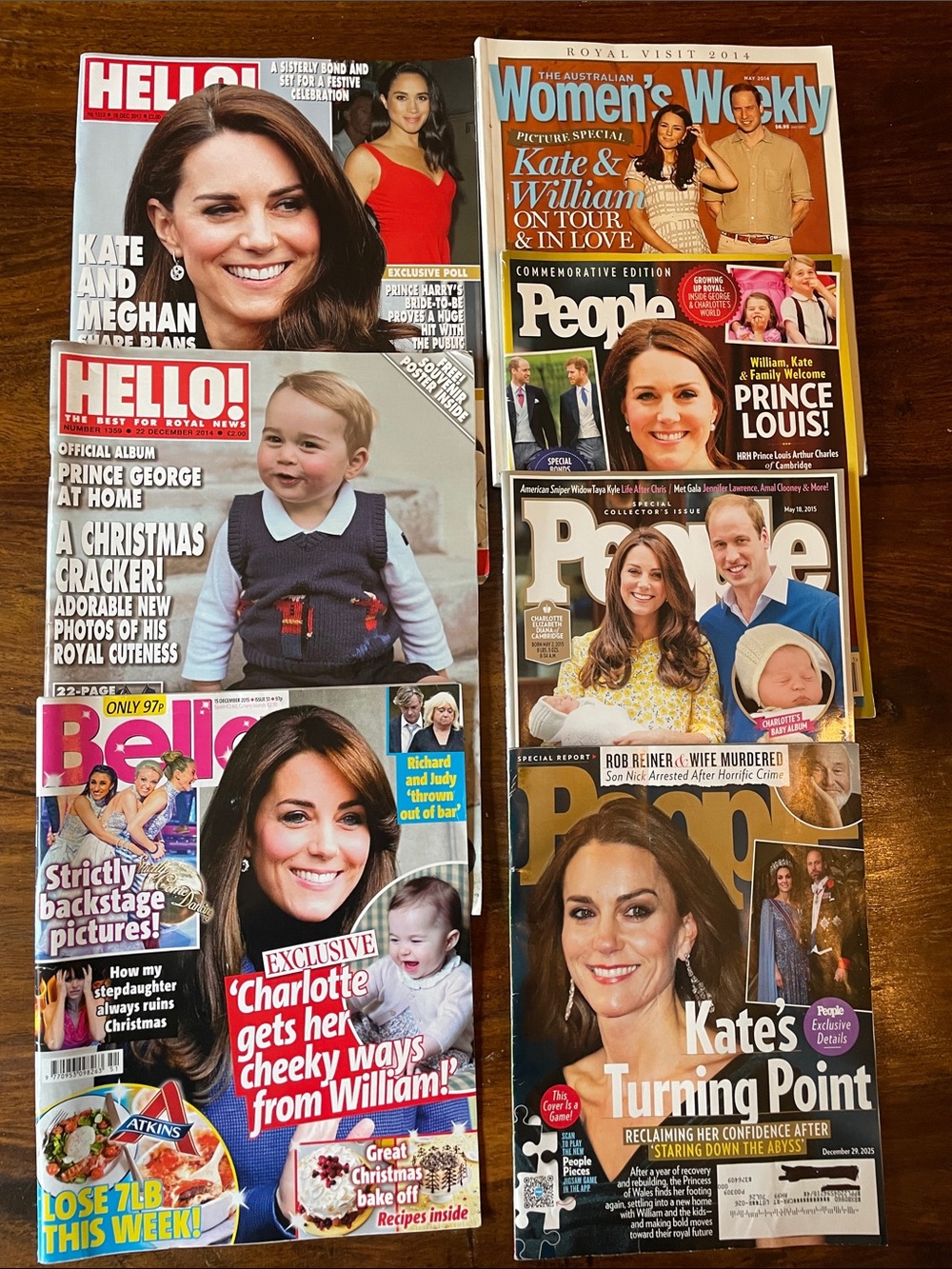 7 Mixed Royal Family Magazine Lot - Princess Catherine Kate Middleton Covers